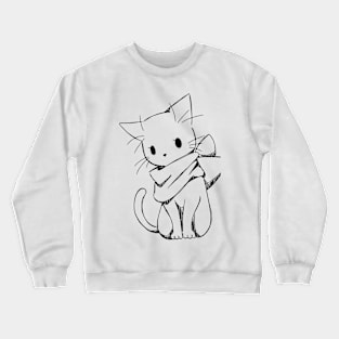 Kitty Sketch Crewneck Sweatshirt